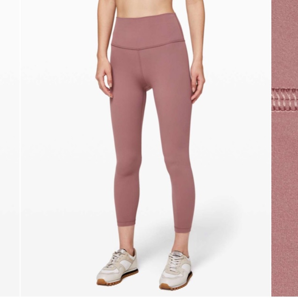 EUC Lululemon Align Crop *21" Red Dust Size 6